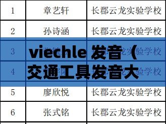 viechle 發(fā)音（交通工具發(fā)音大賽：誰(shuí)是發(fā)音之王？）