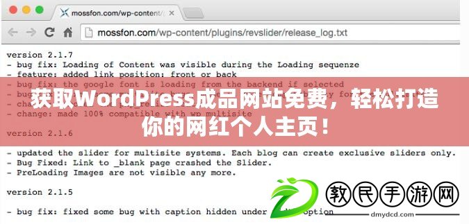 獲取WordPress成品網站免費，輕松打造你的網紅個人主頁！