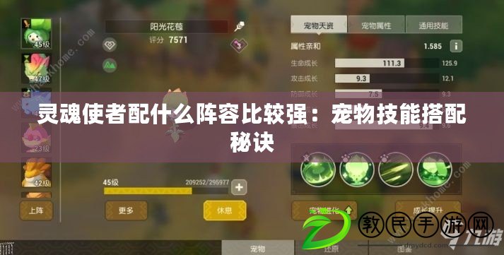 靈魂使者配什么陣容比較強：寵物技能搭配秘訣