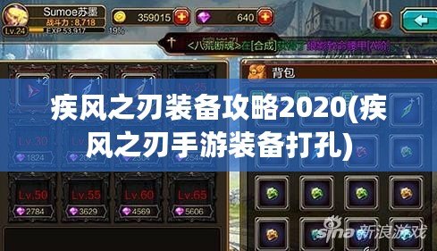 疾風之刃裝備攻略2020(疾風之刃手游裝備打孔)