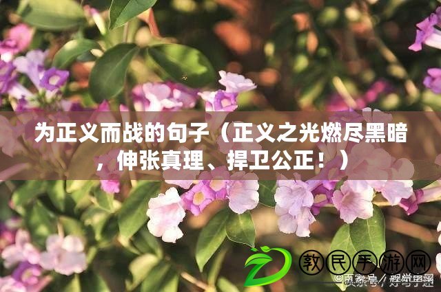 為正義而戰(zhàn)的句子（正義之光燃盡黑暗，伸張真理、捍衛(wèi)公正?。? title=