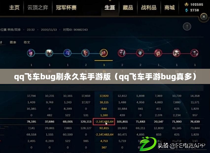 qq飛車bug刷永久車手游版（qq飛車手游bug真多）