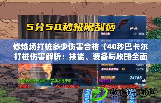 修煉場(chǎng)打樁多少傷害合格（40秒巴卡爾打樁傷害解析：技能、裝備與攻略全面剖析）