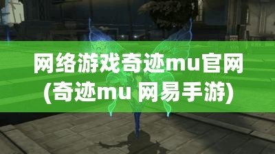 網(wǎng)絡游戲奇跡mu官網(wǎng)(奇跡mu 網(wǎng)易手游)