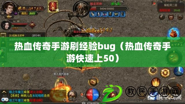 熱血傳奇手游刷經(jīng)驗(yàn)bug（熱血傳奇手游快速上50）