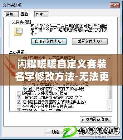 閃耀暖暖自定義套裝名字修改方法-無法更改名字解決方法