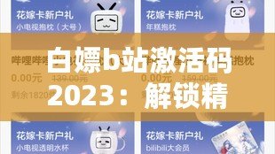 白嫖b站激活碼2023：解鎖精彩世界的通行證