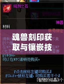 魂獸刻印獲取與鑲嵌技巧？