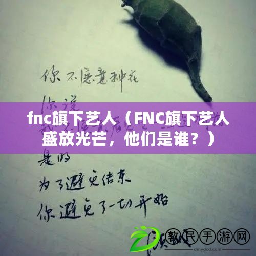 fnc旗下藝人（FNC旗下藝人盛放光芒，他們是誰？）