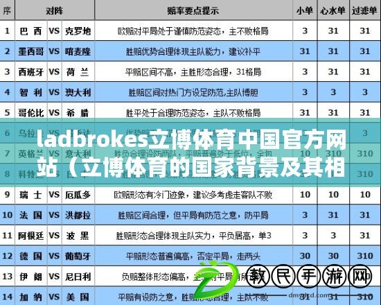 ladbrokes立博體育中國(guó)官方網(wǎng)站（立博體育的國(guó)家背景及其相關(guān)信息）