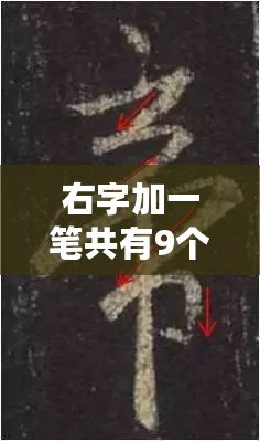 右字加一筆共有9個(gè)字（車行一筆，獨(dú)領(lǐng)風(fēng)騷，探尋未知路途。）