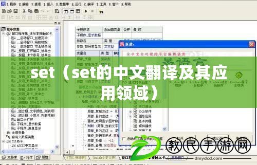 set（set的中文翻譯及其應(yīng)用領(lǐng)域）