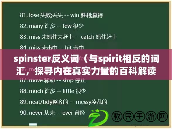 spinster反義詞（與spirit相反的詞匯，探尋內(nèi)在真實力量的百科解讀）